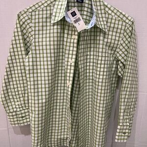 GAP SIZE 8 Green Checkered BOY’S SHIRT. NEW WITH TAGS.
